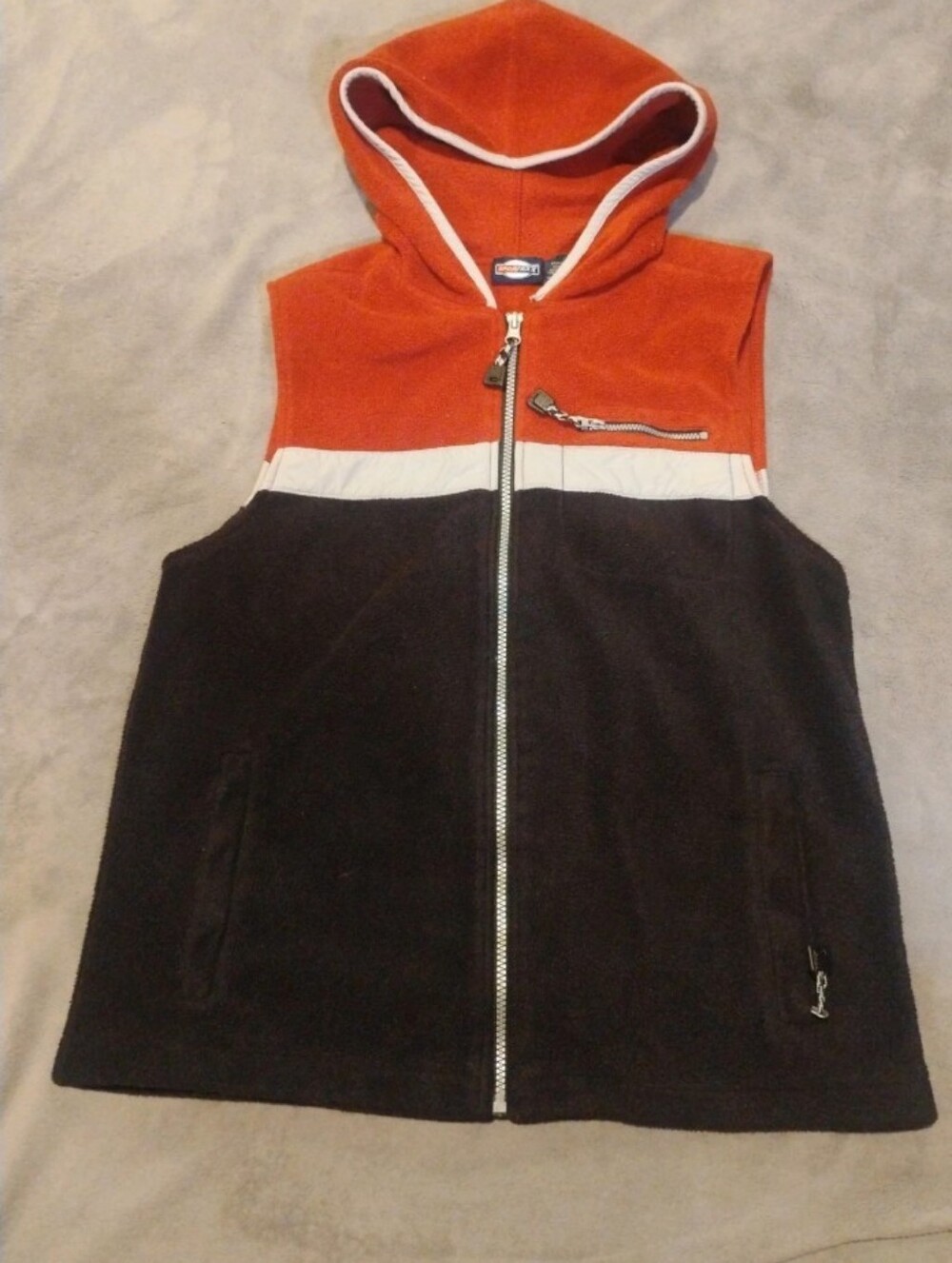Sportrax Boys Fleece Hooded Vest Zip - L 14/16